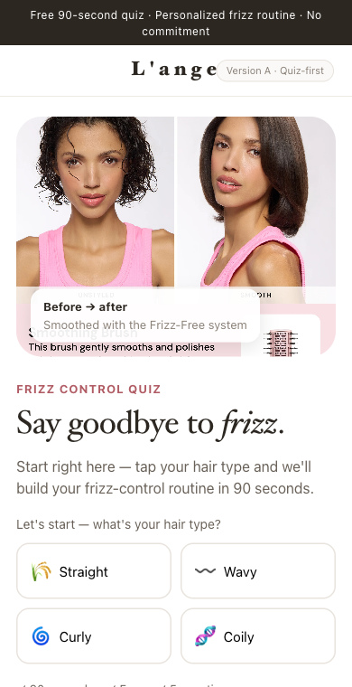 Quiz-first variant